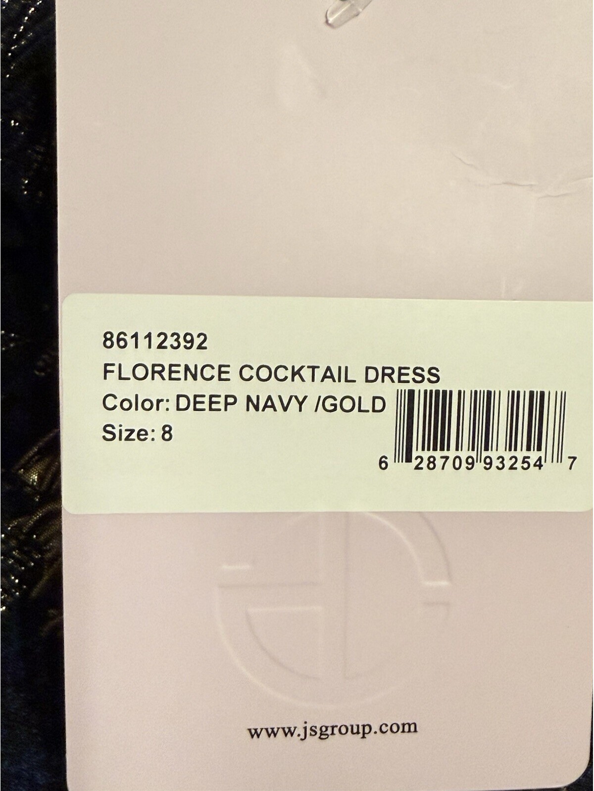 Js Collections Florence Jacquard Floral Dress Size 8 Deep Navy/Gold Nwt $498 — image 7 of 8